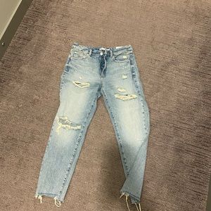 Garage mom cut jeans